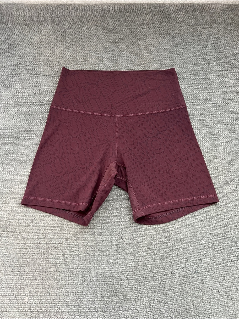 lululemon athletica High-Rise Plum Logo Bike Shorts